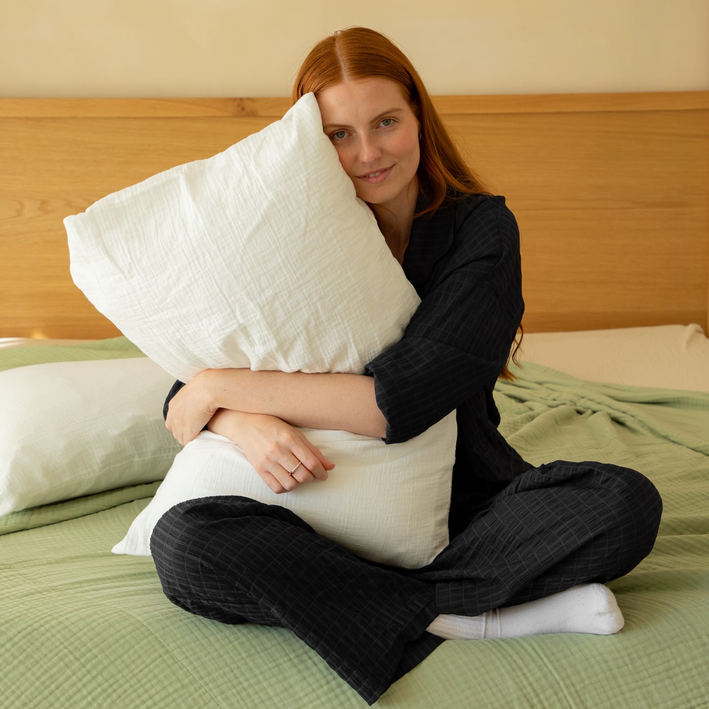 Muslin cotton pillowcases in Snow White